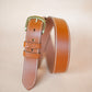 The Real McCaul Leathergoods Belts The Danny Belt 38mm - Tan Australian Made Australian Owned Australian Made Solid Leather Full Grain Rancher Belt with Solid Brass - Natural