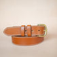 The Real McCaul Leathergoods Belts The Danny Belt 38mm - Tan Australian Made Australian Owned Australian Made Solid Leather Full Grain Rancher Belt with Solid Brass - Natural