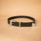 The Real McCaul Leathergoods Belts Western Style Buckle Belt - 30mm - Black Australian Made Australian Owned Croc Embossed Genuine Leather Western Women's Belt - 30mm - Black