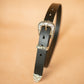 The Real McCaul Leathergoods Belts Western Style Buckle Belt - 30mm - Black Australian Made Australian Owned Croc Embossed Genuine Leather Western Women's Belt - 30mm - Black