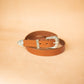 The Real McCaul Leathergoods Belts Western Style Buckle Belt - 30mm - Tan Australian Made Australian Owned Croc Embossed Genuine Leather Western Women's Belt - 30mm - Black