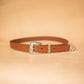 The Real McCaul Leathergoods Belts Western Style Buckle Belt - 30mm - Tan Australian Made Australian Owned Croc Embossed Genuine Leather Western Women's Belt - 30mm - Black