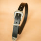 The Real McCaul Leathergoods Belts Western Style Buckle Belt - 38mm - Black Australian Made Australian Owned Croc Embossed Genuine Leather Western Women's Belt - 30mm - Black