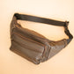The Real McCaul Leathergoods Bum Bag Dark Brown / Small (26" - 34") Multi-Pocket Belt Bum Bag - Cowhide Australian Made Australian Owned Deluxe Leather Bum Bag Handmade in Australia YKK Zips
