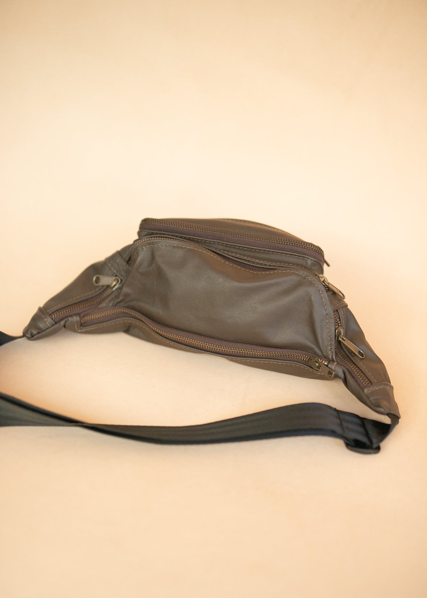 The Real McCaul Leathergoods Bum Bag Multi-Pocket Belt Bum Bag - Cowhide Australian Made Australian Owned Deluxe Leather Bum Bag Handmade in Australia YKK Zips