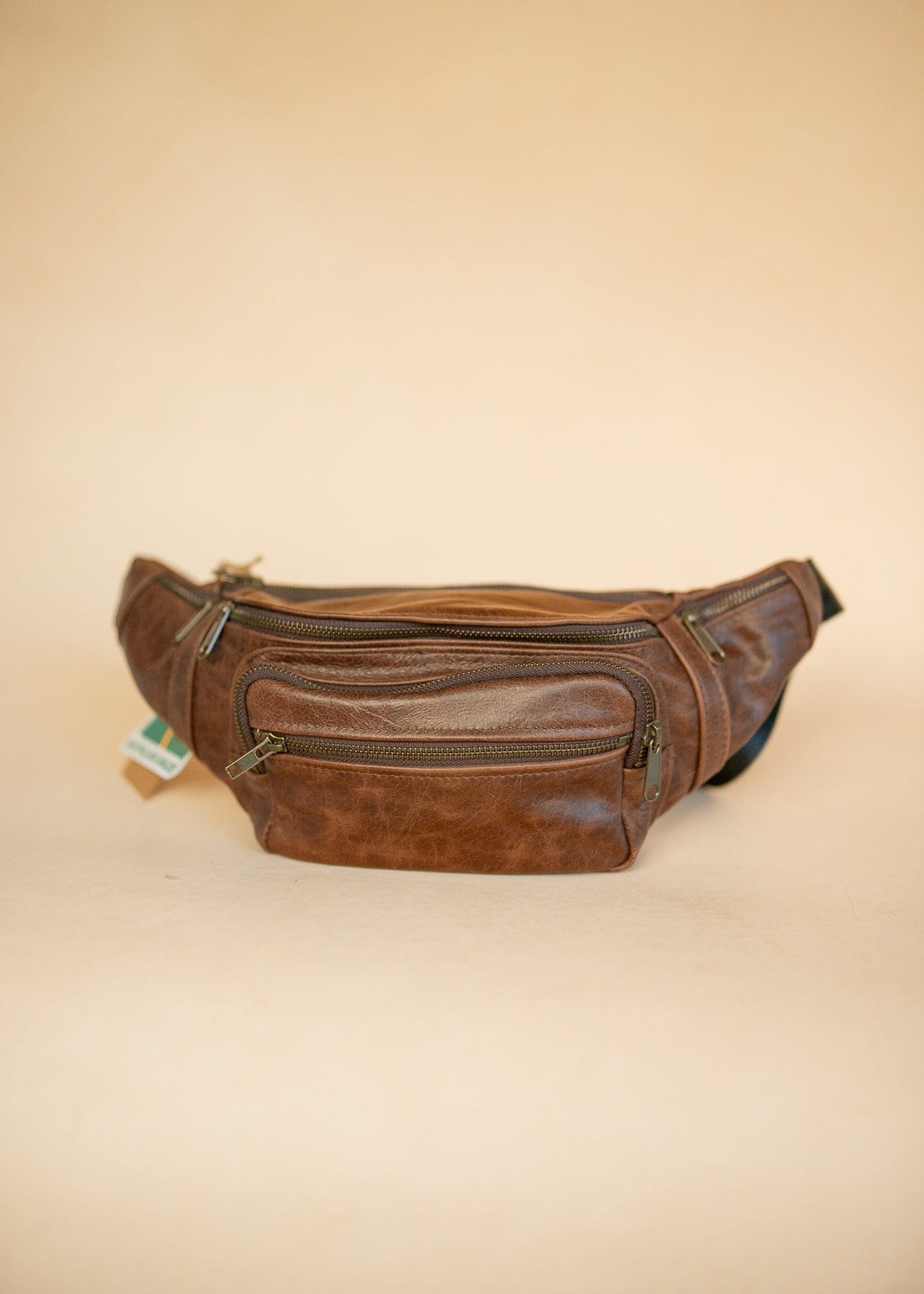 The Real McCaul Leathergoods Bum Bag Multi-Pocket Belt Bum Bag - Cowhide Australian Made Australian Owned Deluxe Leather Bum Bag Handmade in Australia YKK Zips