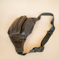 The Real McCaul Leathergoods Bum Bag Multi-Pocket Belt Bum Bag - Premium Kangaroo Australian Made Australian Owned Deluxe Leather Bum Bag Handmade in Australia YKK Zips