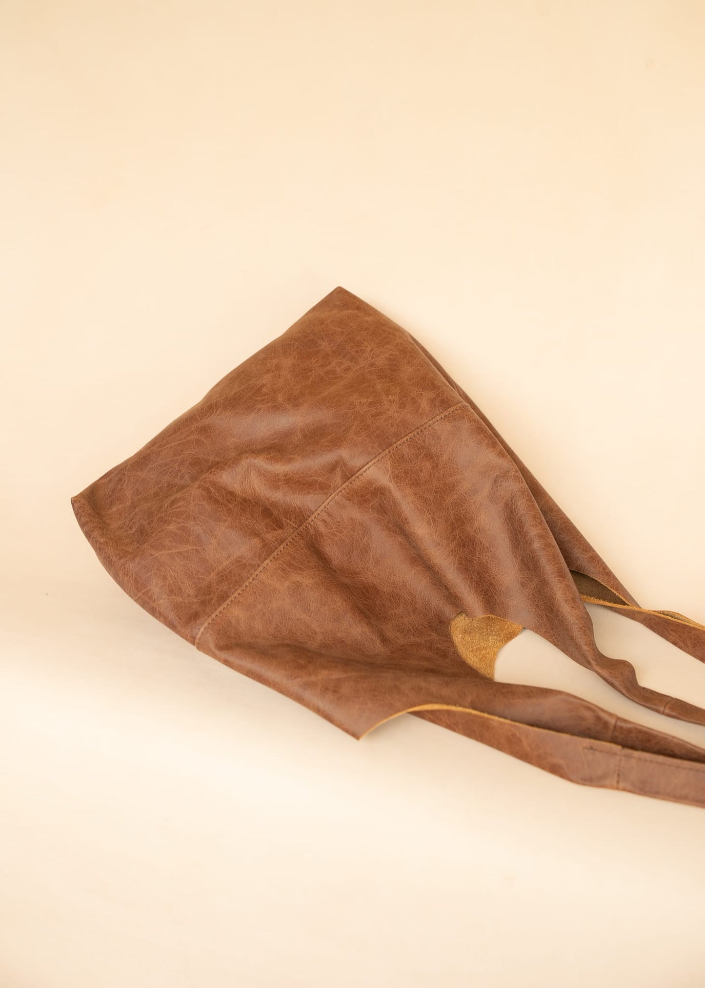 The Real McCaul Leathergoods Handbags Noosa Tote Sling Bag - Marble Brown Cowhide Australian Made Australian Owned Slouch Tote Bag Leather Made In Australia 