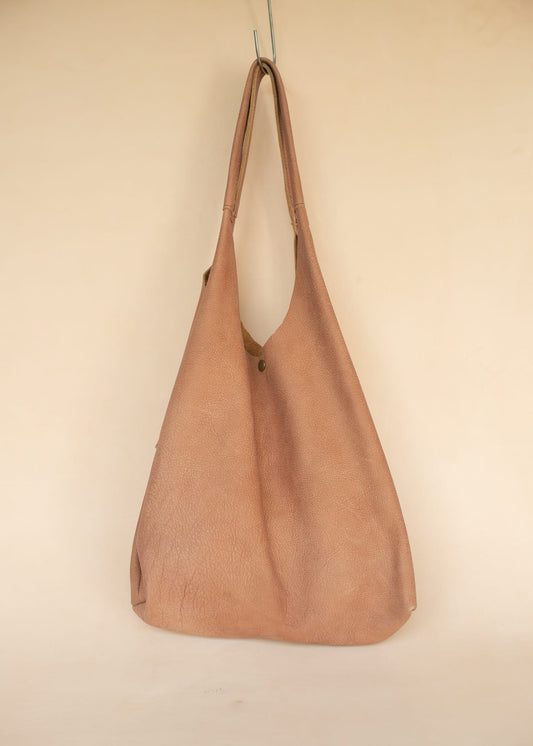 The Real McCaul Leathergoods Handbags Noosa Tote Sling Bag - Mottle Tan - Cowhide Australian Made Australian Owned Slouch Tote Bag Leather Made In Australia 