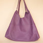 The Real McCaul Leathergoods Handbags Noosa Tote Sling Bag - Purple - Cowhide Australian Made Australian Owned Slouch Tote Bag Leather Made In Australia 