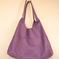 The Real McCaul Leathergoods Handbags Noosa Tote Sling Bag - Purple - Cowhide Australian Made Australian Owned Slouch Tote Bag Leather Made In Australia 