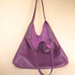 The Real McCaul Leathergoods Handbags Noosa Tote Sling Bag - Purple - Cowhide Australian Made Australian Owned Slouch Tote Bag Leather Made In Australia 