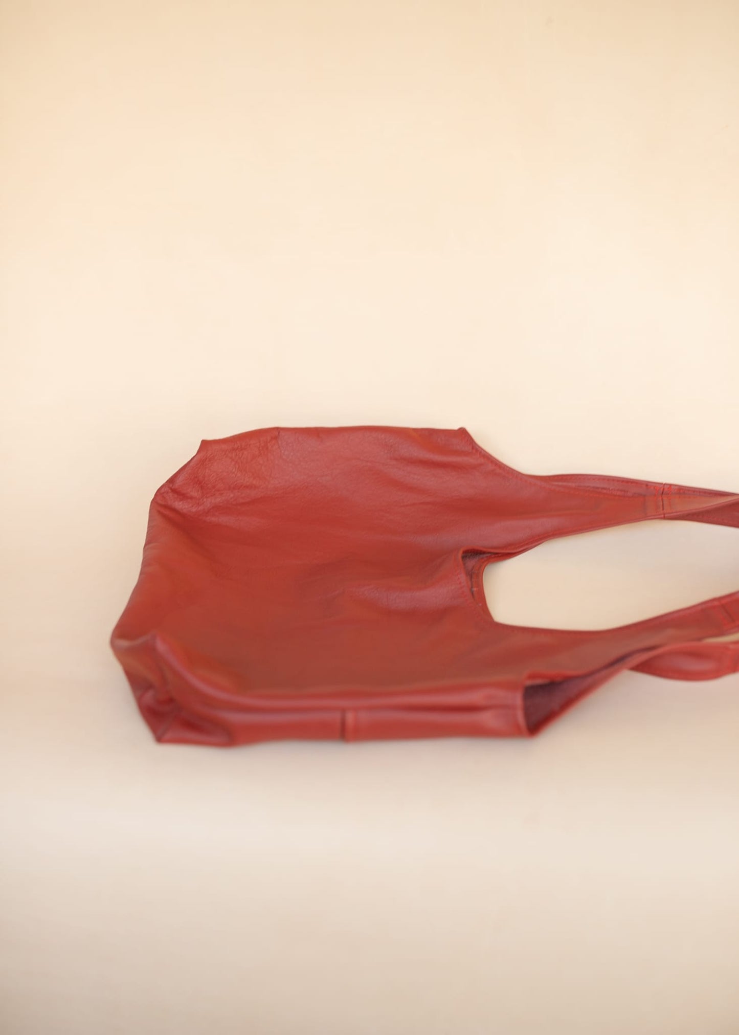 The Real McCaul Leathergoods Handbags Noosa Tote Sling Bag - Red - Cowhide Australian Made Australian Owned Slouch Tote Bag Leather Made In Australia 