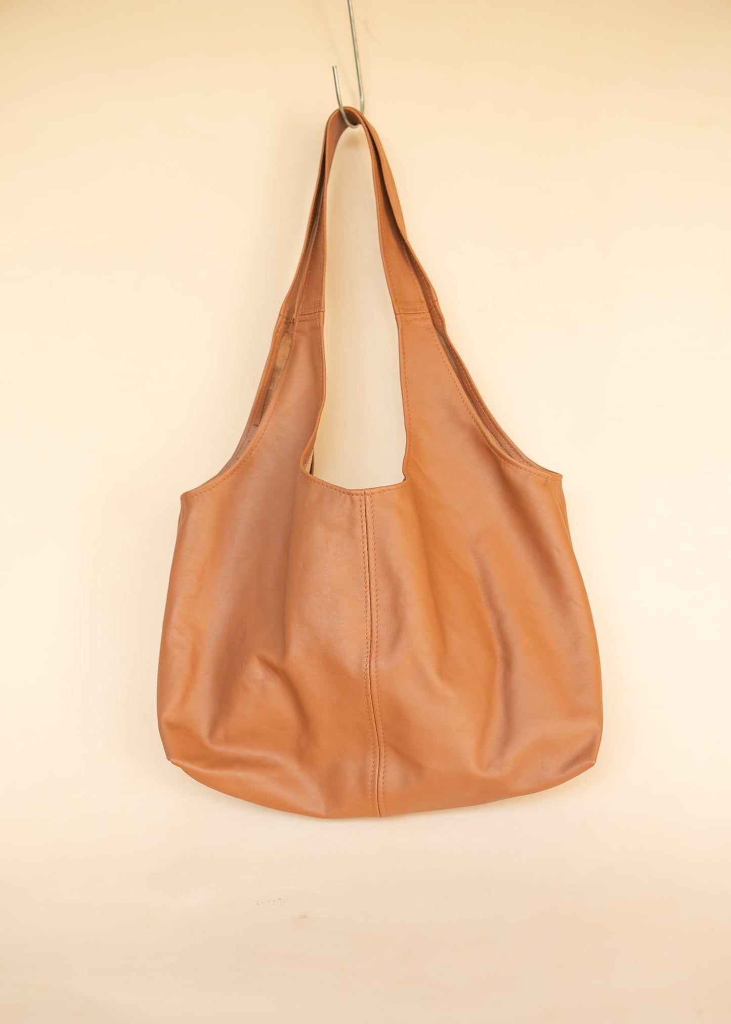 The Real McCaul Leathergoods Handbags Noosa Tote Sling Bag - Tan - Cowhide Australian Made Australian Owned Slouch Tote Bag Leather Made In Australia 