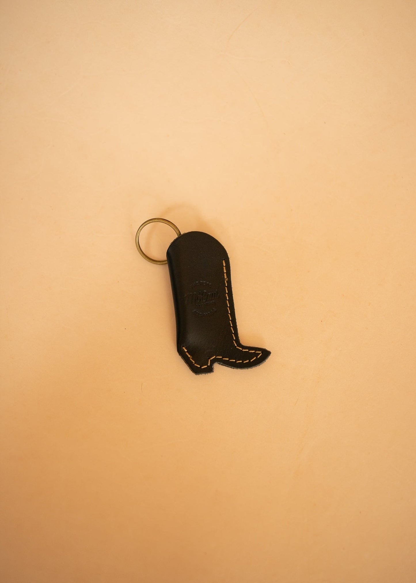 The Real McCaul Leathergoods Keyring Black Boot Lighter Keyring Holder Australian Made Australian Owned Personalised Leather Keyring Key Chain Bag Accessory Bag Charm Leather Made in Australia