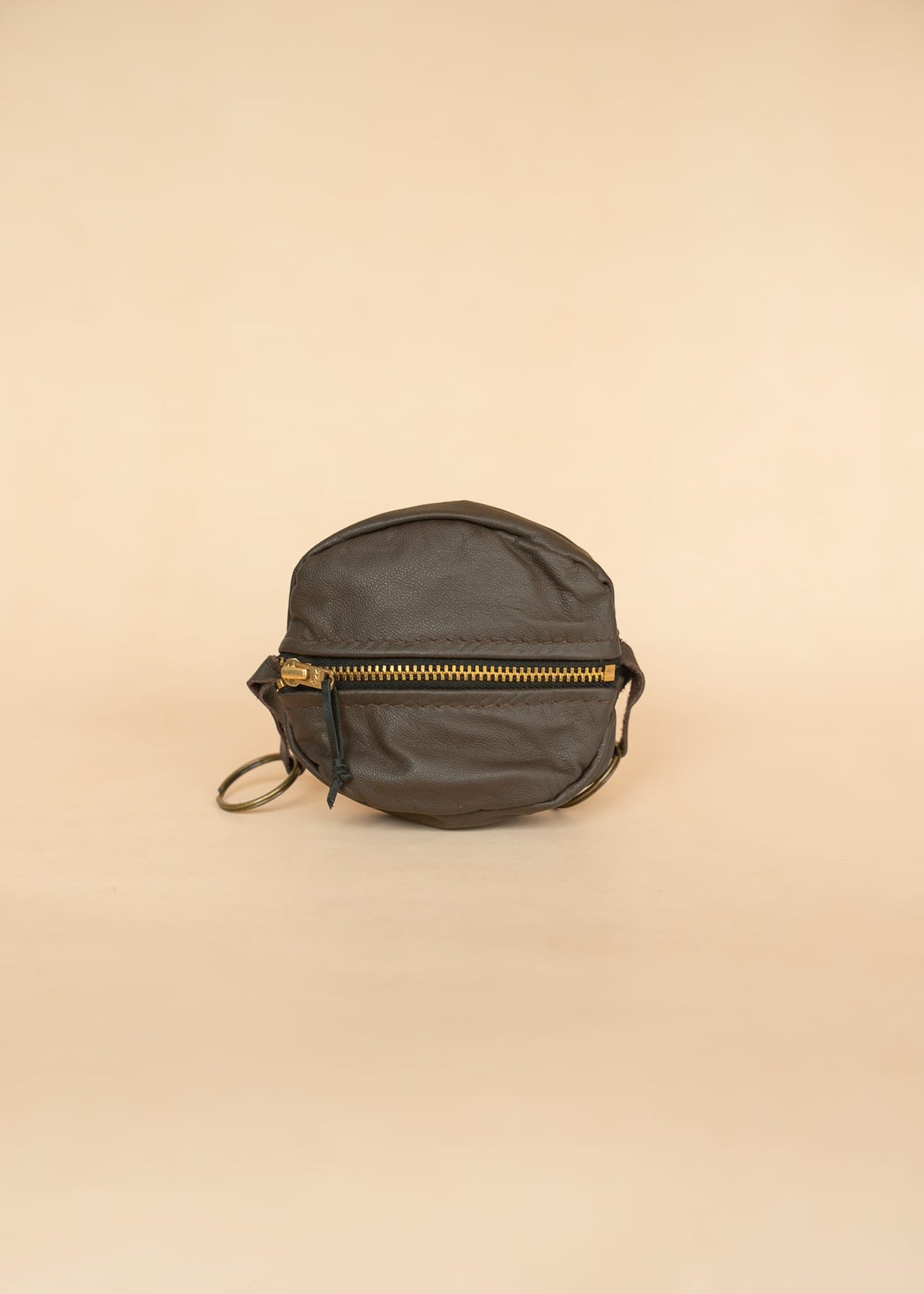 The Real McCaul Leathergoods Keyring Dark Brown / Large Double Sided Key & Coin Pouch - Cowhide Australian Made Australian Owned Double Sided Key & Coin Pouch- MADE IN AUSTRALIA - Genuine Leather