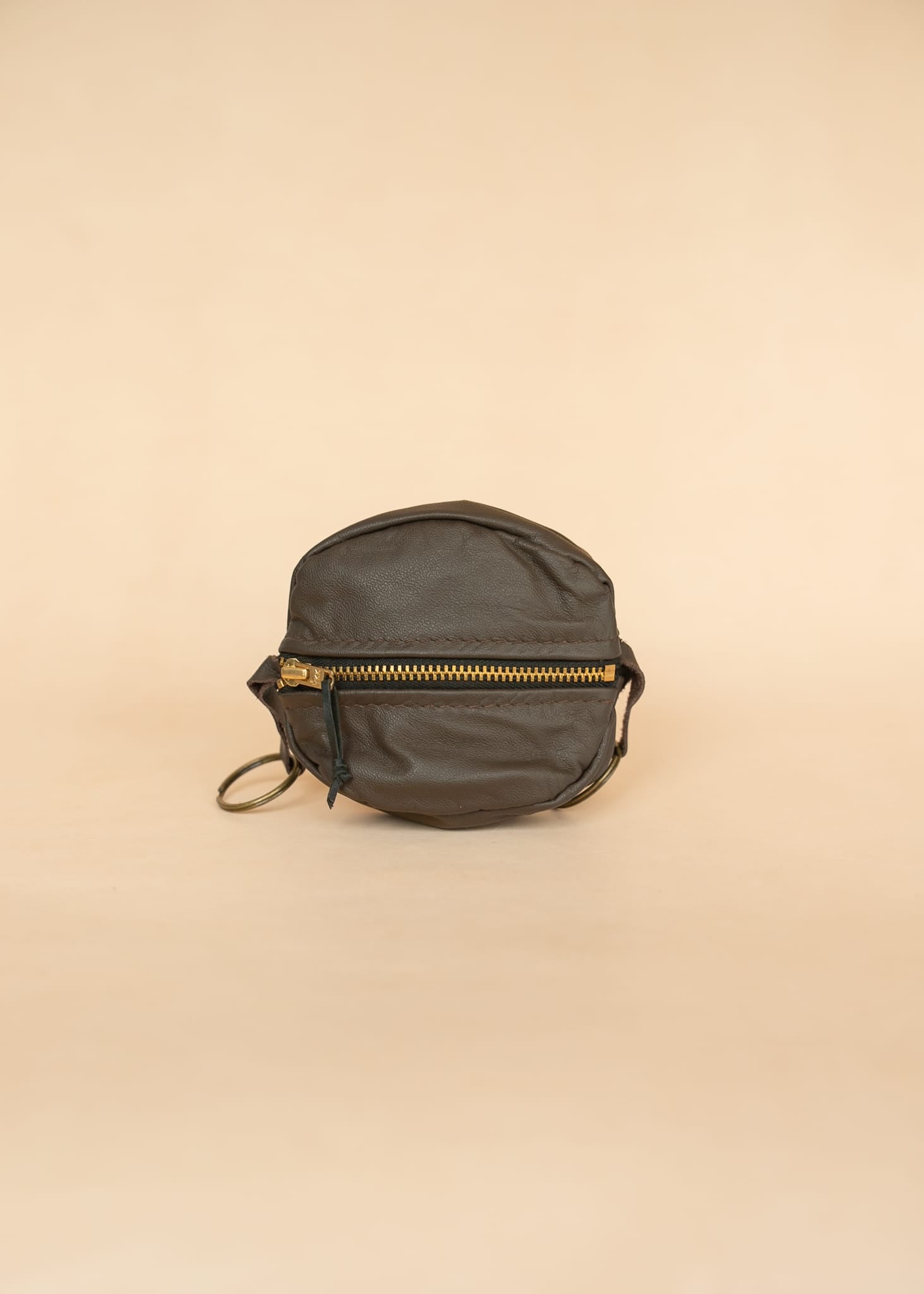 The Real McCaul Leathergoods Keyring Dark Brown / Large Double Sided Key & Coin Pouch - Cowhide Australian Made Australian Owned Double Sided Key & Coin Pouch- MADE IN AUSTRALIA - Genuine Leather