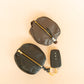 The Real McCaul Leathergoods Keyring Dark Brown / Medium Double Sided Key & Coin Pouch - Cowhide Australian Made Australian Owned Double Sided Key & Coin Pouch- MADE IN AUSTRALIA - Genuine Leather