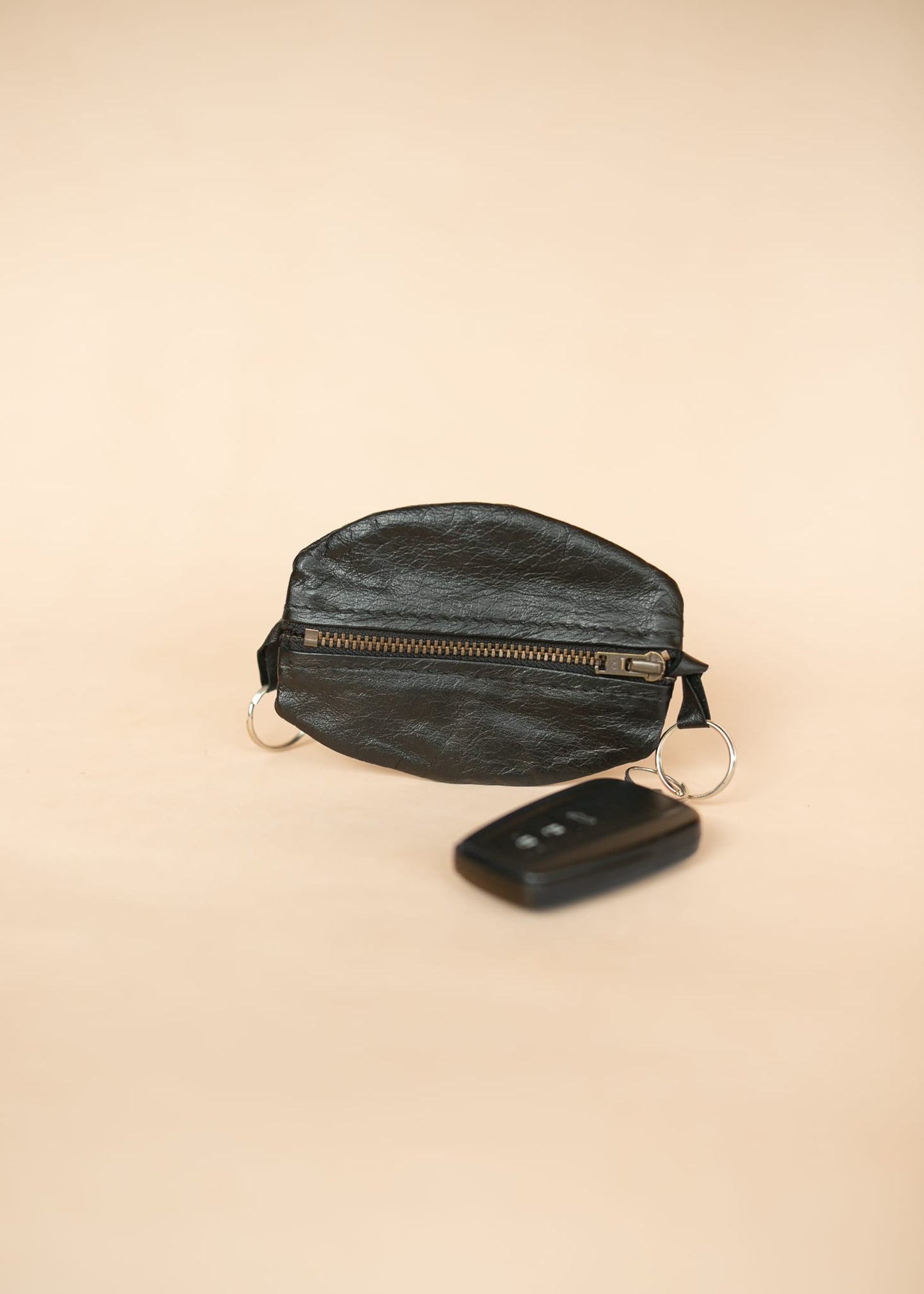 The Real McCaul Leathergoods Keyring Double Sided Key & Coin Pouch - Kangaroo Australian Made Australian Owned Double Sided Key & Coin Pouch- MADE IN AUSTRALIA - Genuine Leather