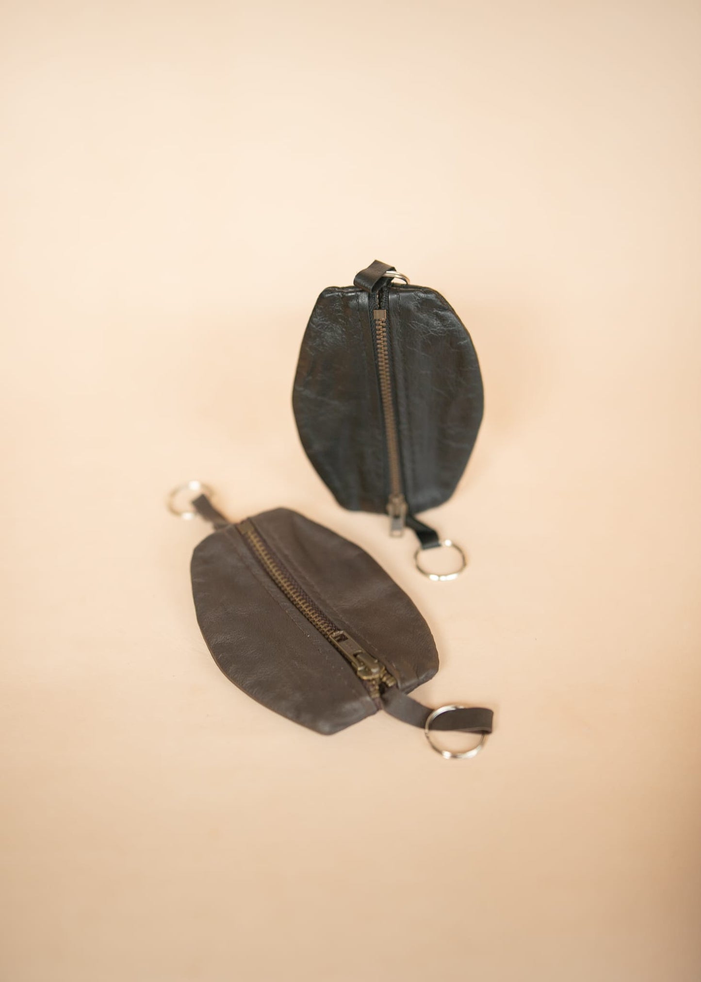 The Real McCaul Leathergoods Keyring Double Sided Key & Coin Pouch - Kangaroo Australian Made Australian Owned Double Sided Key & Coin Pouch- MADE IN AUSTRALIA - Genuine Leather