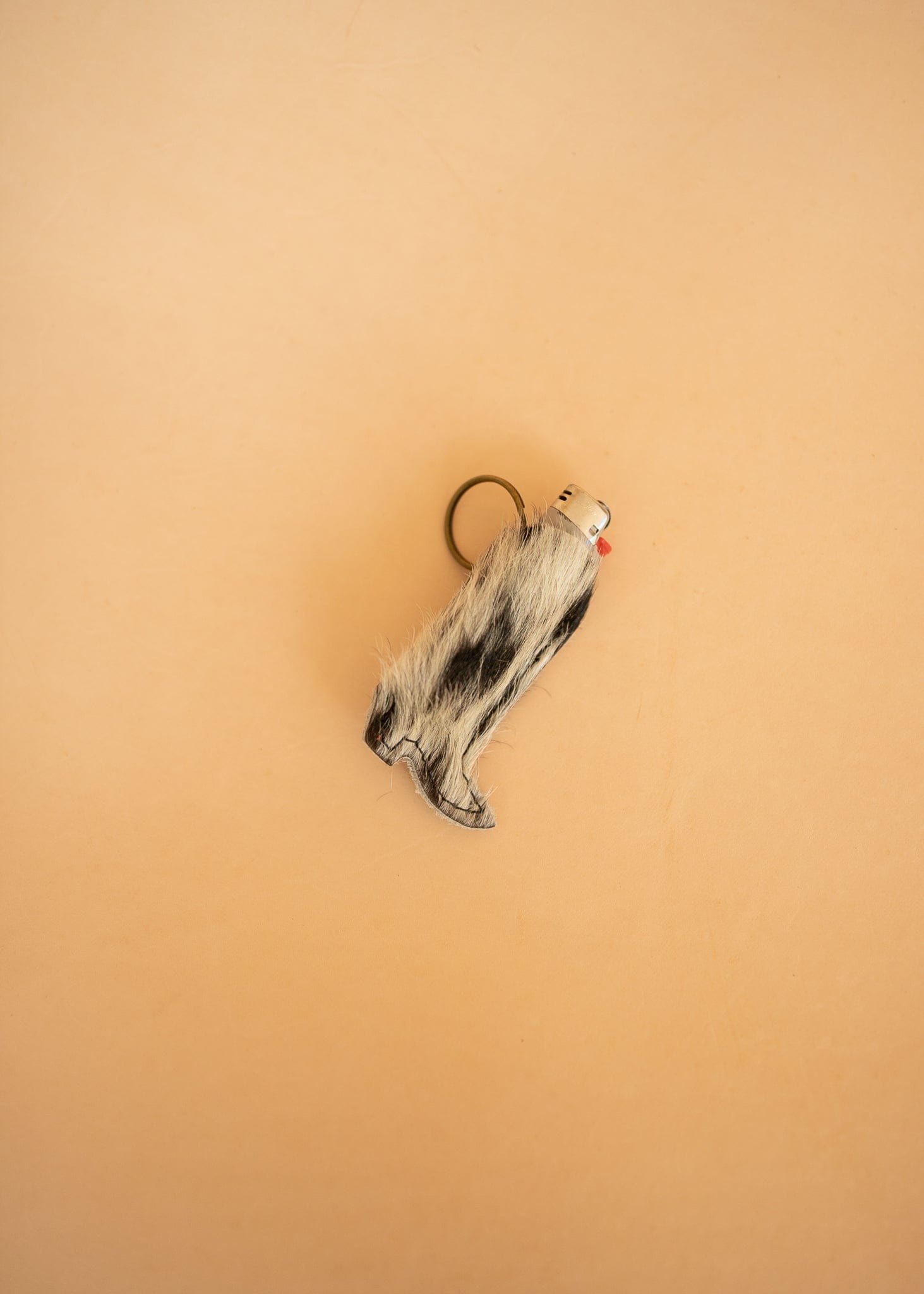 The Real McCaul Leathergoods Keyring Fur Boot Lighter Keyring Holder Australian Made Australian Owned Personalised Leather Keyring Key Chain Bag Accessory Bag Charm Leather Made in Australia