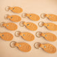 The Real McCaul Leathergoods Keyring Keyring - Zodiac Horoscope Star Sign - Natural Australian Made Australian Owned Horoscope Zodiac Star Sign Keyring Leather Made in Australia