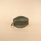 The Real McCaul Leathergoods Keyring Olive Green One Zip Key & Coin Pouch - Kangaroo Australian Made Australian Owned Double Sided Key & Coin Pouch- MADE IN AUSTRALIA - Genuine Leather