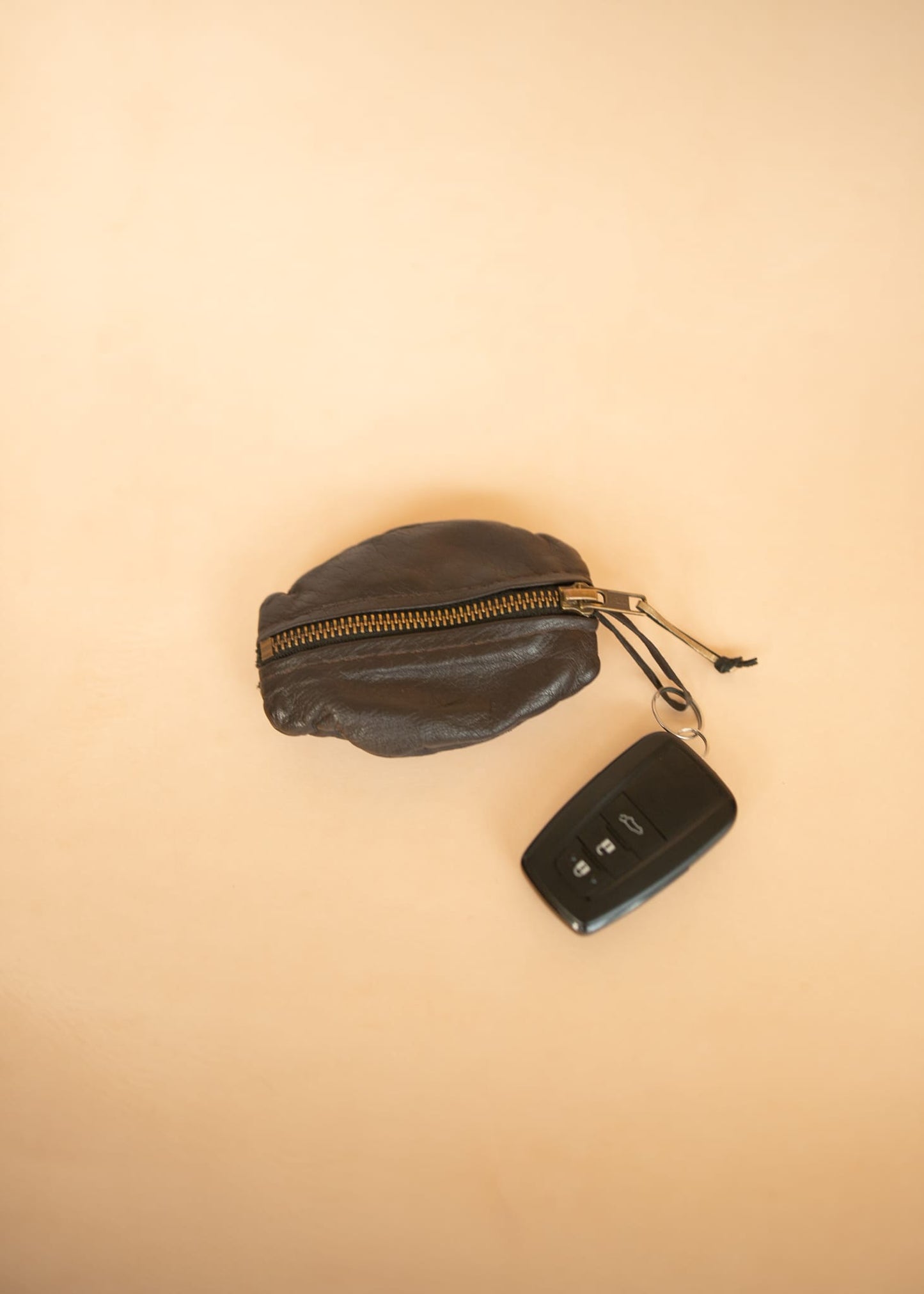 The Real McCaul Leathergoods Keyring One Zip Key & Coin Pouch - Kangaroo Australian Made Australian Owned Double Sided Key & Coin Pouch- MADE IN AUSTRALIA - Genuine Leather