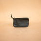 The Real McCaul Leathergoods Keyring Premium Kangaroo / Black Simple Coin Pouch - Kangaroo Australian Made Australian Owned Double Sided Key & Coin Pouch- MADE IN AUSTRALIA - Genuine Leather