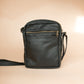 The Real McCaul Leathergoods Manbag Black Charlie Satchel Sidebag - Cowhide Australian Made Australian Owned Charlie Leather Sidebag Satchel Man Bag- Made In Australia