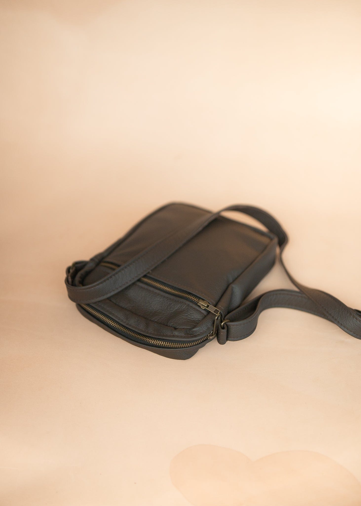 The Real McCaul Leathergoods Manbag Charlie Satchel Sidebag - Cowhide Australian Made Australian Owned Charlie Leather Sidebag Satchel Man Bag- Made In Australia