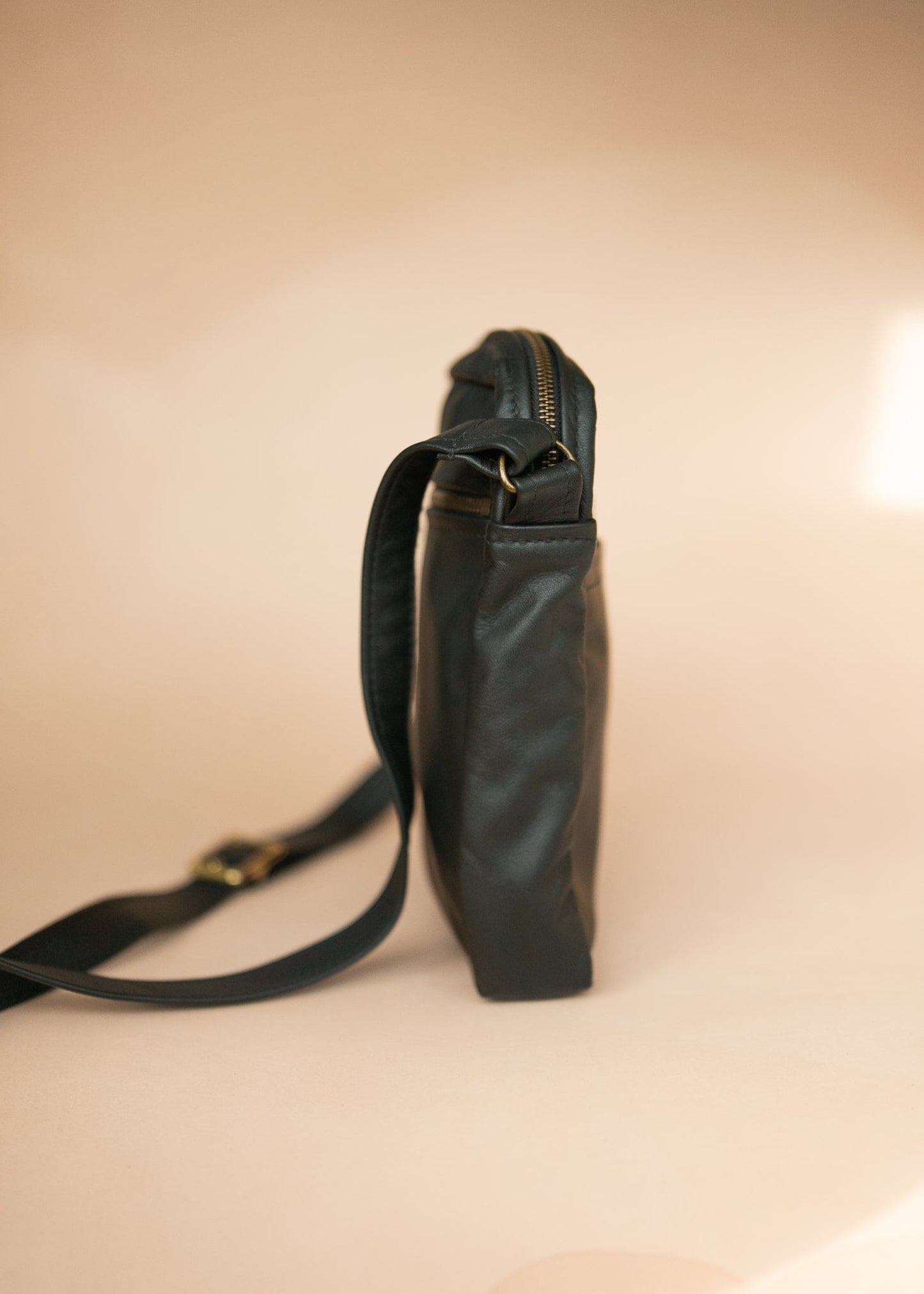 The Real McCaul Leathergoods Manbag Charlie Satchel Sidebag - Cowhide Australian Made Australian Owned Charlie Leather Sidebag Satchel Man Bag- Made In Australia