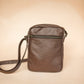 The Real McCaul Leathergoods Manbag Chestnut Charlie Satchel Sidebag - Cowhide Australian Made Australian Owned Charlie Leather Sidebag Satchel Man Bag- Made In Australia