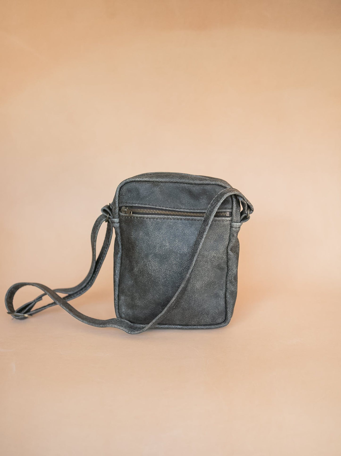 The Real McCaul Leathergoods Manbag Stonewash Charlie Satchel Sidebag - Cowhide Australian Made Australian Owned Charlie Leather Sidebag Satchel Man Bag- Made In Australia