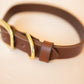 The Real McCaul Leathergoods Pet Collars & Harnesses Classic Dog Collar - 25mm - Burgundy Australian Made Australian Owned Leather Dog Collar with Brass Fittings- Australian Made
