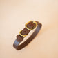 The Real McCaul Leathergoods Pet Collars & Harnesses Classic Dog Collar - 25mm - Burgundy Australian Made Australian Owned Leather Dog Collar with Brass Fittings- Australian Made