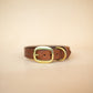 The Real McCaul Leathergoods Pet Collars & Harnesses Classic Dog Collar - 25mm - Tan Australian Made Australian Owned Leather Dog Collar with Brass Fittings- Australian Made