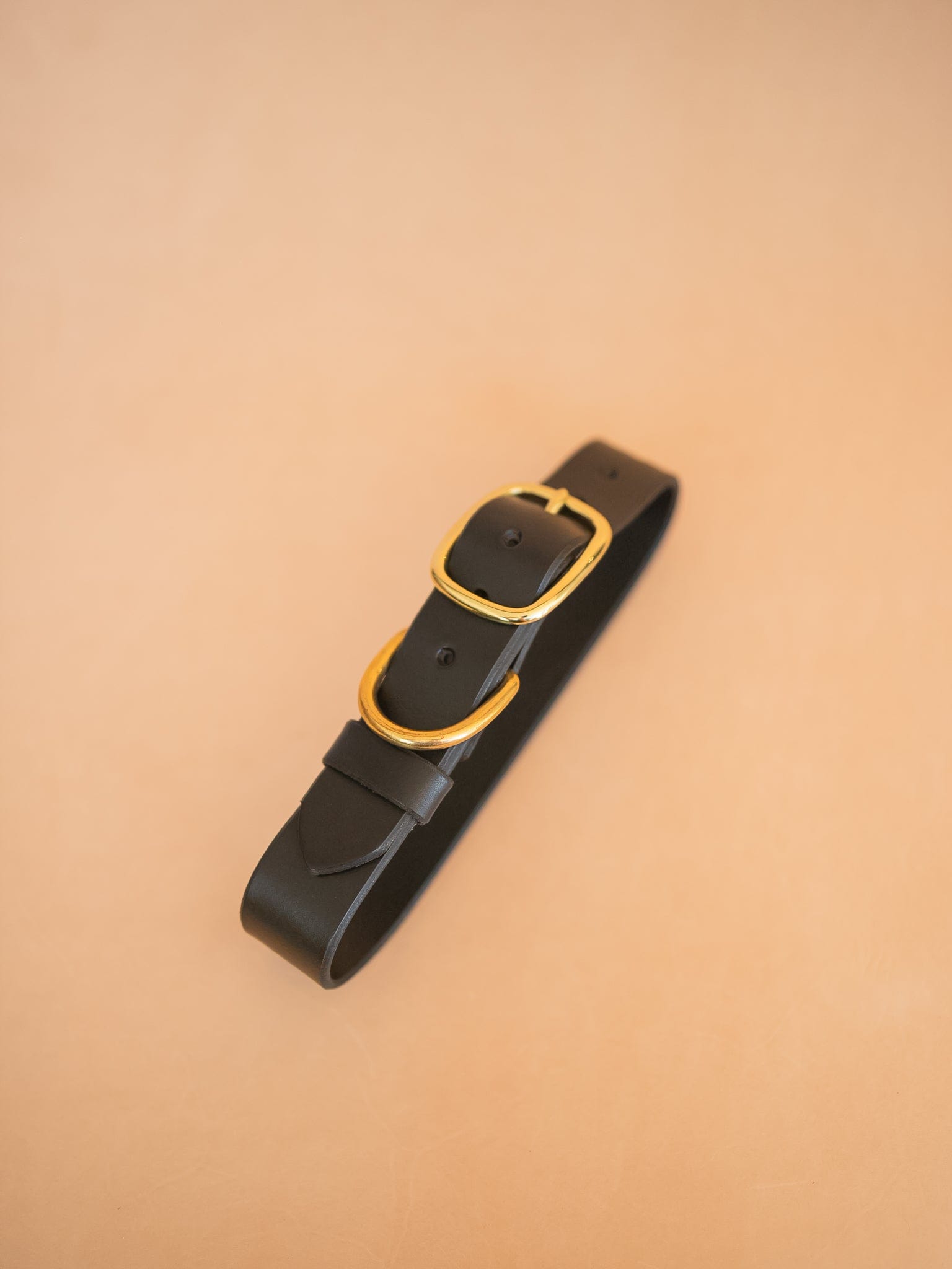 The Real McCaul Leathergoods Pet Collars & Harnesses Classic Dog Collar - 32mm - Black Australian Made Australian Owned Leather Dog Collar with Brass Fittings- Australian Made