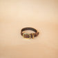 The Real McCaul Leathergoods Pet Collars & Harnesses Dog Collar - Croc Print - 25mm - Vintage Brown Australian Made Australian Owned Leather Dog Collar with Brass Fittings- Australian Made