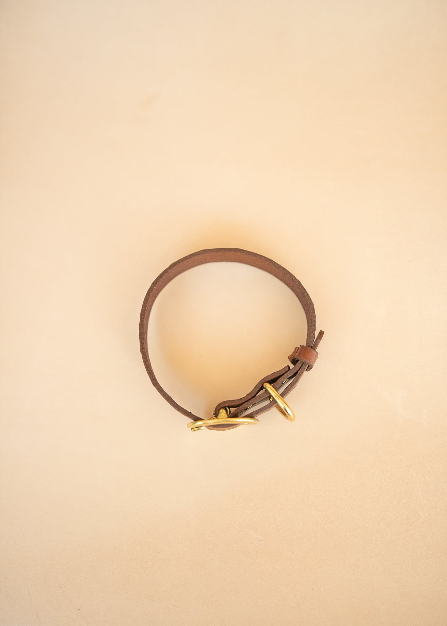 The Real McCaul Leathergoods Pet Collars & Harnesses Embossed Dog Collar - Croc Print - 25mm - Tan Australian Made Australian Owned Leather Dog Collar with Brass Fittings- Australian Made