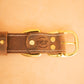 The Real McCaul Leathergoods Pet Collars & Harnesses Rancher Dog Collar - 38mm - Rustic Brown Australian Made Australian Owned Leather Dog Collar with Brass Fittings- Australian Made