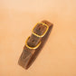 The Real McCaul Leathergoods Pet Collars & Harnesses Rancher Dog Collar - 38mm - Rustic Brown Australian Made Australian Owned Leather Dog Collar with Brass Fittings- Australian Made