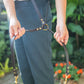 The Real McCaul Leathergoods Pet Leashes Hands Free Long Crossbody Dog Leash - 20mm - Dark Brown Australian Made Australian Owned Leather Dog Lead or Leash - HandMade In Australia- Brass Fittings