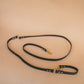 The Real McCaul Leathergoods Pet Leashes Hands Free Long Crossbody Dog Leash - 20mm - Dark Brown Australian Made Australian Owned Leather Dog Lead or Leash - HandMade In Australia- Brass Fittings