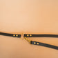 The Real McCaul Leathergoods Pet Leashes Hands Free Long Crossbody Dog Leash - 20mm - Dark Brown Australian Made Australian Owned Leather Dog Lead or Leash - HandMade In Australia- Brass Fittings
