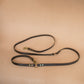 The Real McCaul Leathergoods Pet Leashes Hands Free Long Crossbody Dog Leash - 20mm - Dark Brown Australian Made Australian Owned Leather Dog Lead or Leash - HandMade In Australia- Brass Fittings