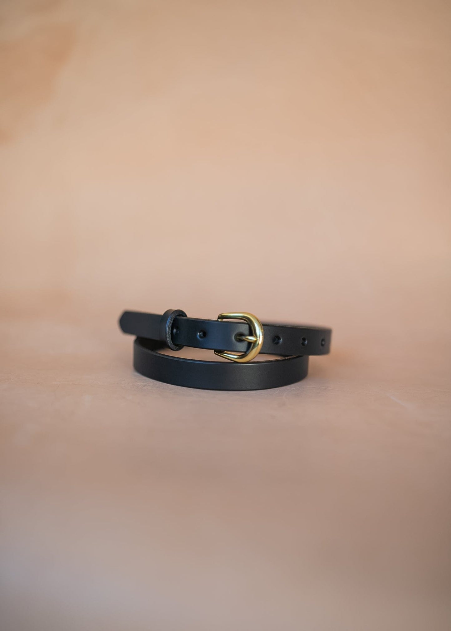 The Real McCaul Leathergoods Plain Narrow 20mm Belt - Black Australian Made Australian Owned Solid Leather Narrow Belt Made In Australia - 20mm  - Black