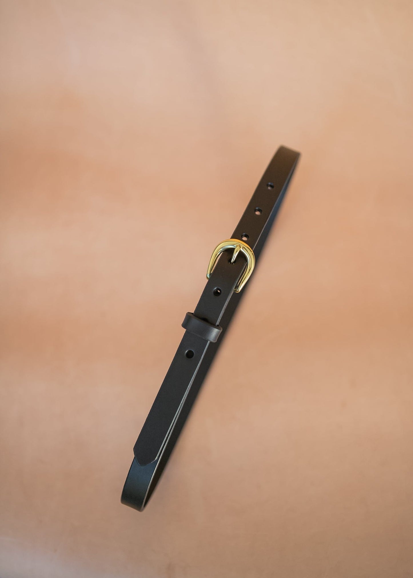 The Real McCaul Leathergoods Plain Narrow 20mm Belt - Black Australian Made Australian Owned Solid Leather Narrow Belt Made In Australia - 20mm  - Black