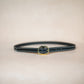 The Real McCaul Leathergoods Rancher Narrow 20mm Belt - Black Australian Made Australian Owned Solid Leather Narrow Belt Made In Australia - 20mm  - Black