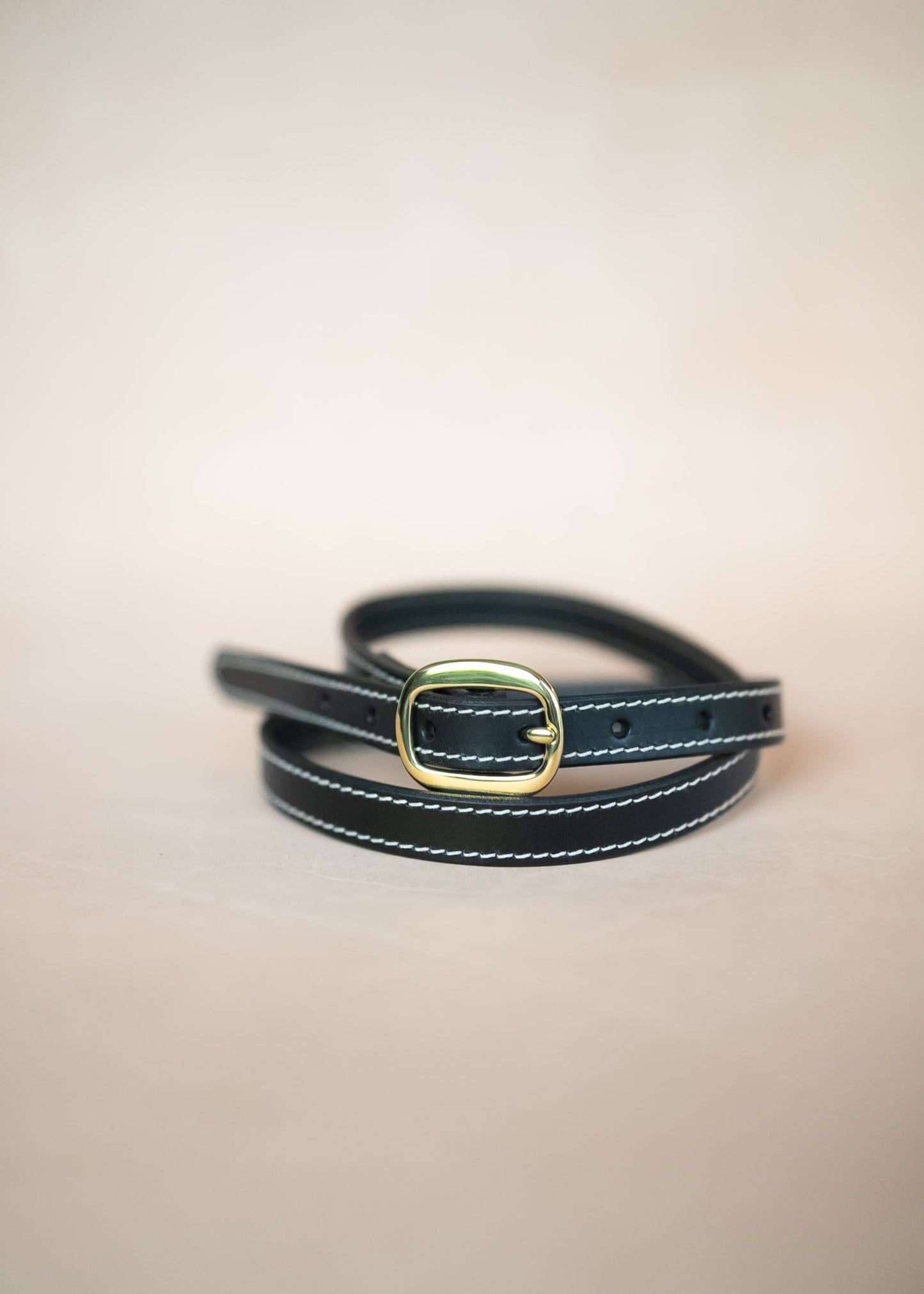 The Real McCaul Leathergoods Rancher Narrow 20mm Belt - Black Australian Made Australian Owned Solid Leather Narrow Belt Made In Australia - 20mm  - Black